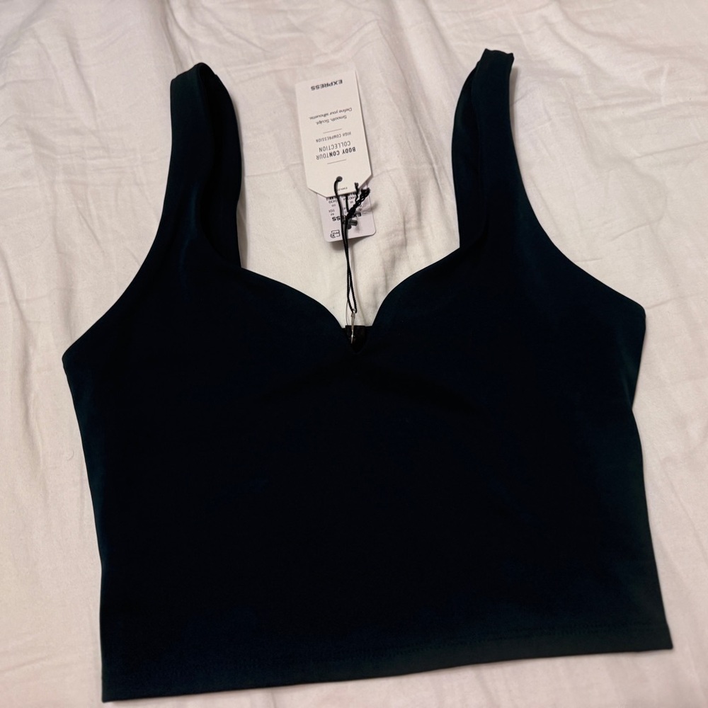 Express Dark Teal Body Contour Top